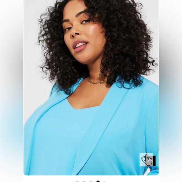 Torrid crepe blazer sky blue - Picture 3 of 9